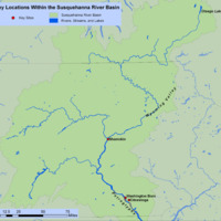 Key locations within the Susquehanna River basin